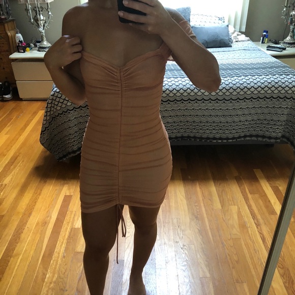 fashion nova peach dress